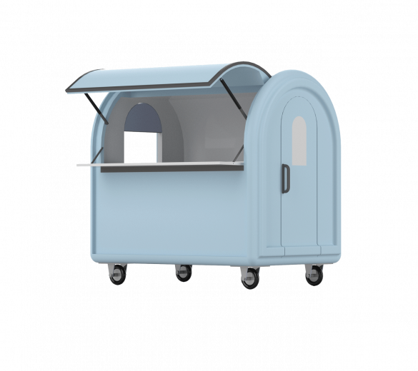 Mini kiosque bleu détouré