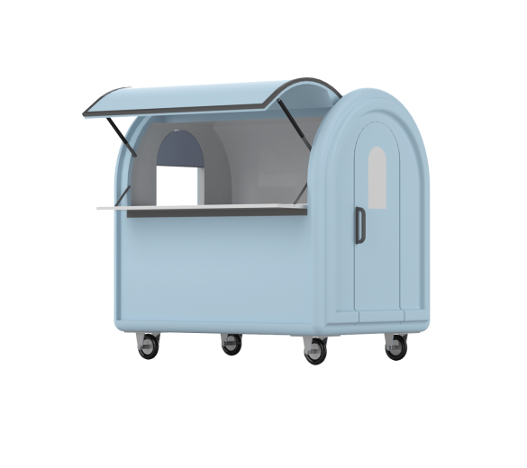 Mini kiosque bleu détouré